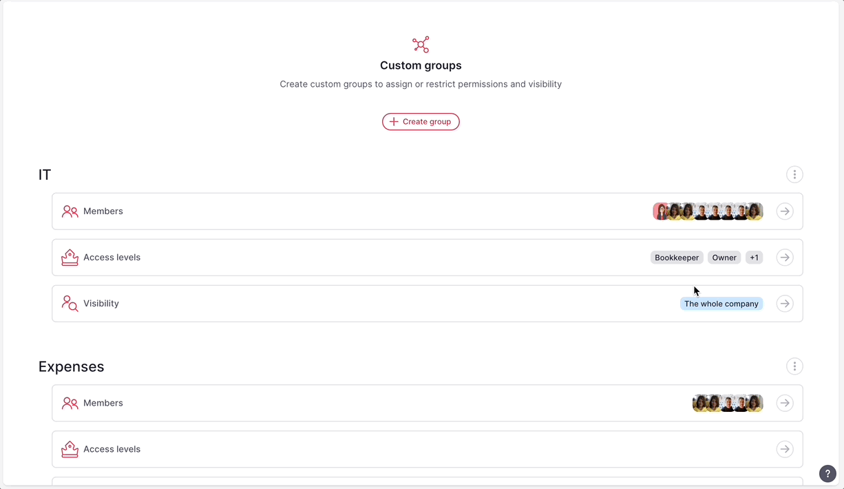 factorial — How to manage permissions